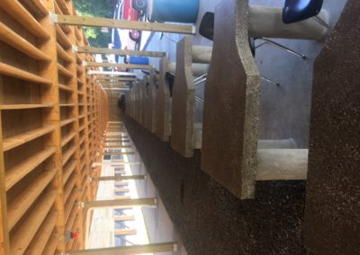 CRPC Rifle Range Project Custom Polished Exposed Aggregate Concrete Shooting Benches